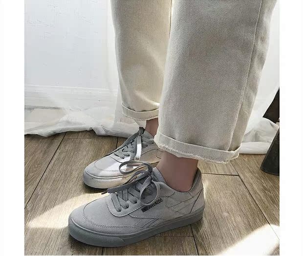 Giày vải nữ mùa hè 2018 mới Harajuku ulzzang sinh viên hoang dã Phiên bản Hàn Quốc của giày retro gió Hồng Kông giầy lv nữ
