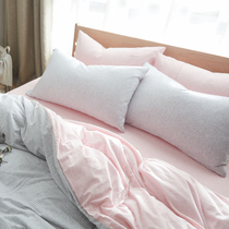 Tianzhu cotton four-piece cotton quilt cover sheets knitted cotton 100 cotton bed hats bedding quilt cover three-piece set 4