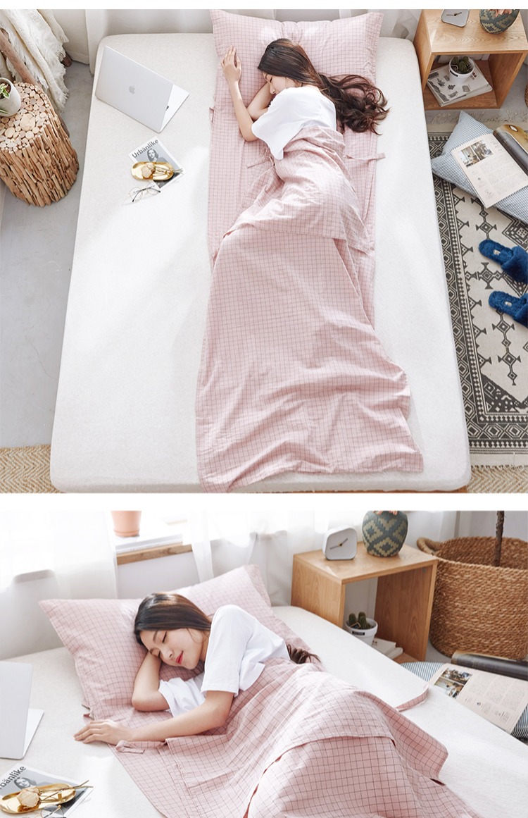 Du lịch bẩn bẩn túi ngủ cotton xách tay đôi khách sạn du lịch khách sạn chống bẩn chăn bông túi ngủ cho be