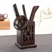  Yixing moon shadow sand ebony solid wood tea ceremony six gentlemen set Tea ceremony accessories Tea needle Tea spoon Tea clip tool