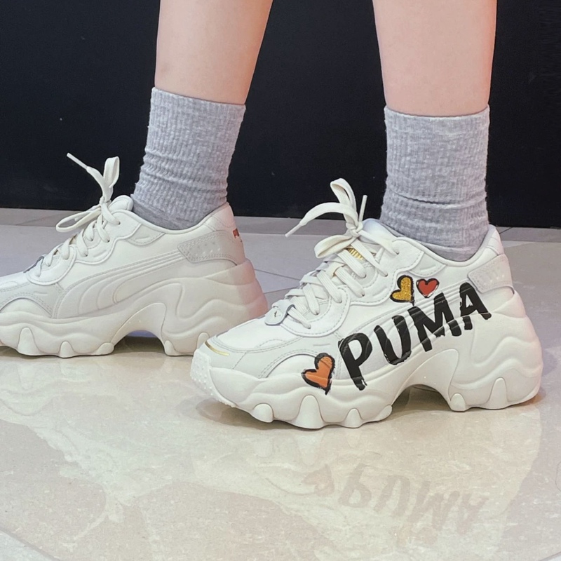 Puma Casual Versatile Height-Increasing Heart-Shaped Thick-Soled Dad Shoes Simple Sports Casual Shoes for Women 385252