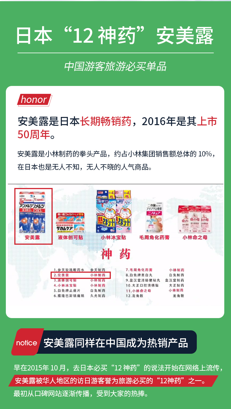 日本畅销50年 小林制药 安美露 关节/肌肉痛涂抹液 80ml 图1