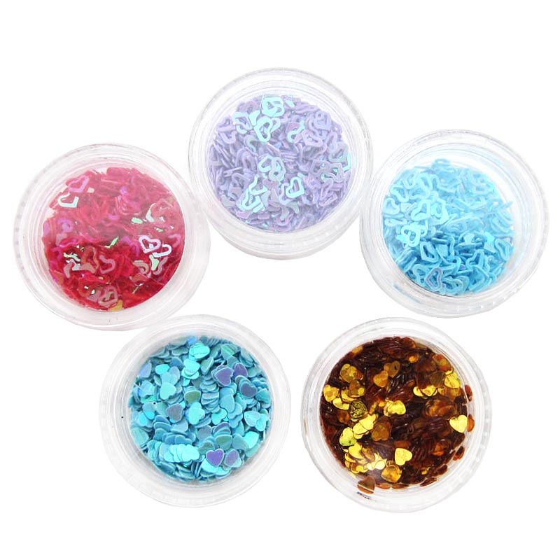 Cô gái dễ thương trang điểm năm cánh sao tình yêu hoa sequins eyeshadow sân khấu studio cô dâu trang điểm sáng bóng mặt dán flash để gửi keo phấn mắt thỏi