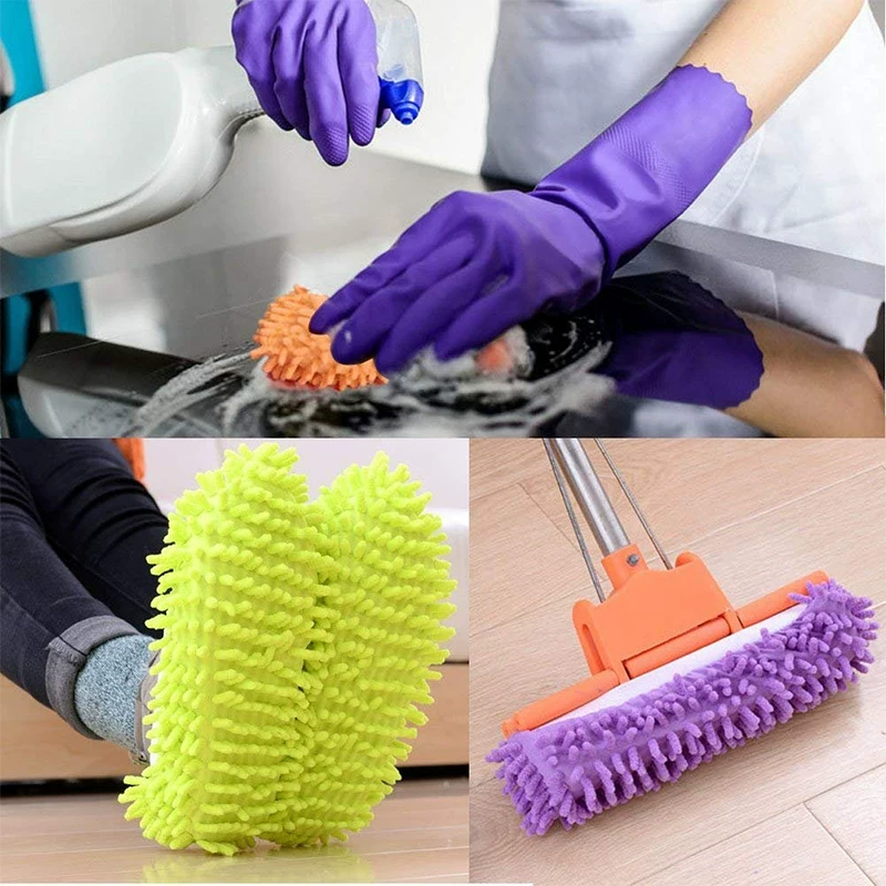 Slippers, shoe covers, detachable mute mop