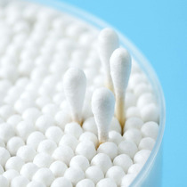 Double Head Bamboo Stick Cotton Sign 500 Box Fit Clean Makeup With Cotton Stick Holed Out for Makeup Sanitary Cotton Stick