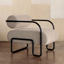 Nordic Modern Morden Creative Steel Tube Sofa Living Room Single Stainless Steel Chair Folk Hotel Decent Board Room Sofa Chair
