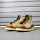 Retro Red Wing Ming Goodyear paratrooper ເກີບລົດຈັກ chippewa mid-top Martin boots round toe short face boots for men