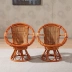 Wicker ghế ba mảnh thực sự mây / đồ nội thất giải trí châu Âu / ghế xoay mây xoắn / bàn cà phê hiện đại đầy đủ ghế xích đu mây - Bàn ghế ngoài trời / sân ghế cafe ngoài trời Bàn ghế ngoài trời / sân