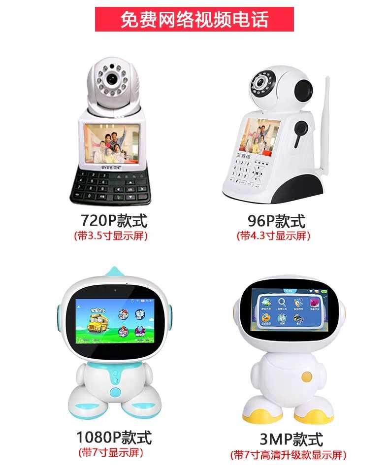 Visual Camera Home Children Mobile Phone Call Far End Monitor Wifi Two-way Talkback Seniors Film Calls