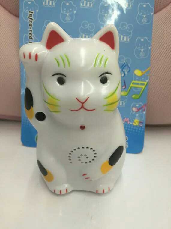 Cute Lucky Cat Electronic Sensor Welcome Device Ding Dong Doorbell Hello Welcome to Chinese and English 2 Voices