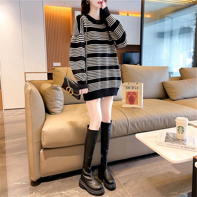 Hong Kong Chauchio Korean version Design sense Little crowdsourcing Hooded Sweater Women 2021 Autumn Winter New Medium Long Version Blouse