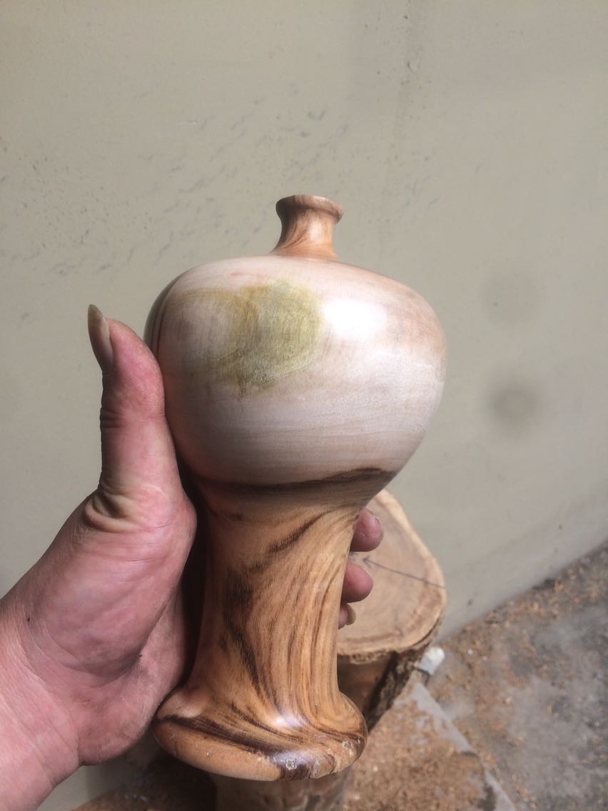 Lon trà lon gỗ xoay lon gỗ khay gỗ rắn lọ gỗ ​​tấm gỗ rắn bát đĩa gỗ rắn bát - Tấm nĩa gỗ