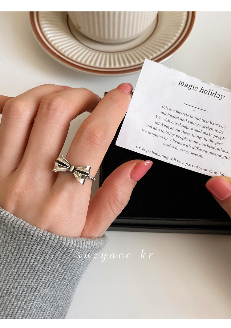 Personalisierter Schleifenring Für Damen Niche Design Fingerring_voghion.com