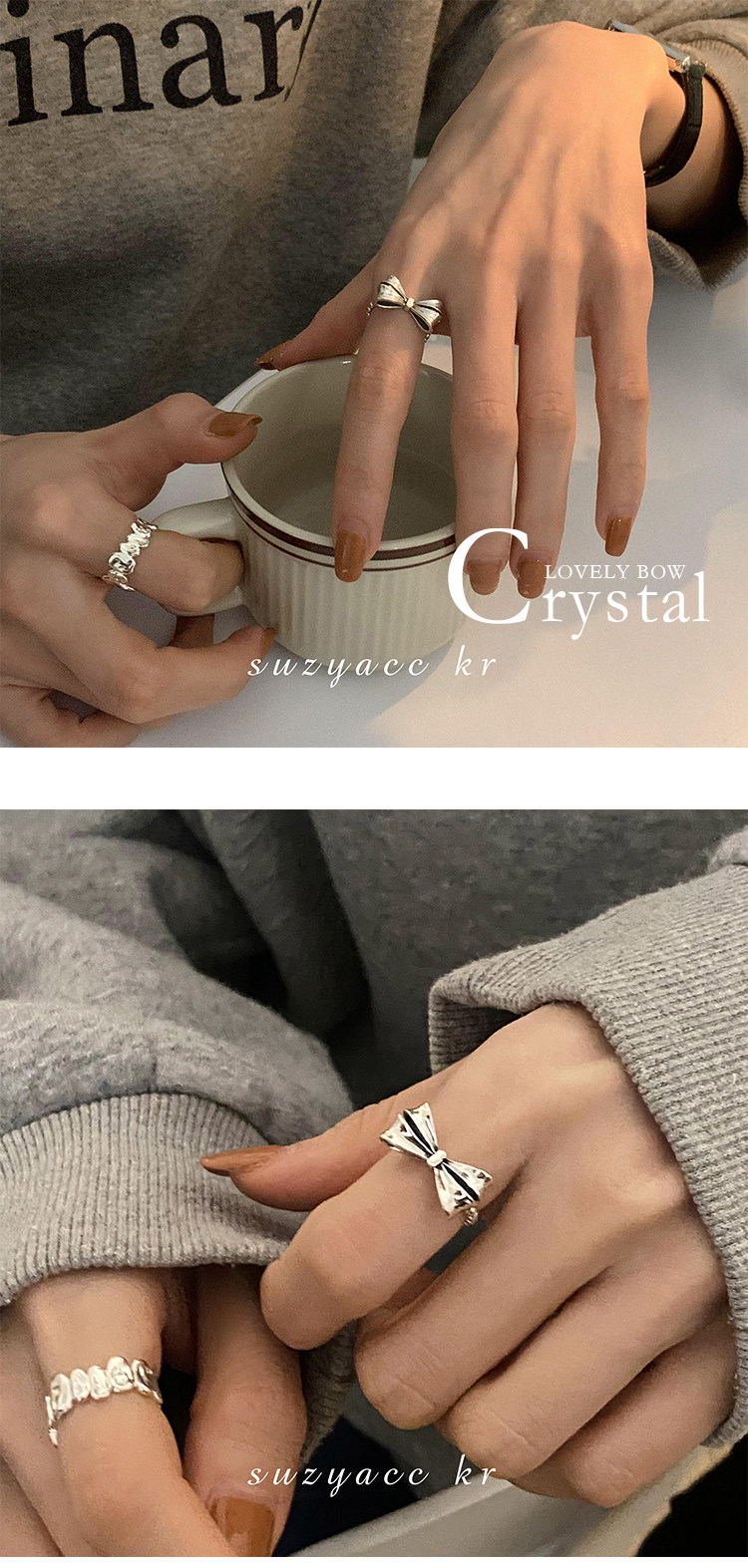 Personalisierter Schleifenring Für Damen Niche Design Fingerring_voghion.com
