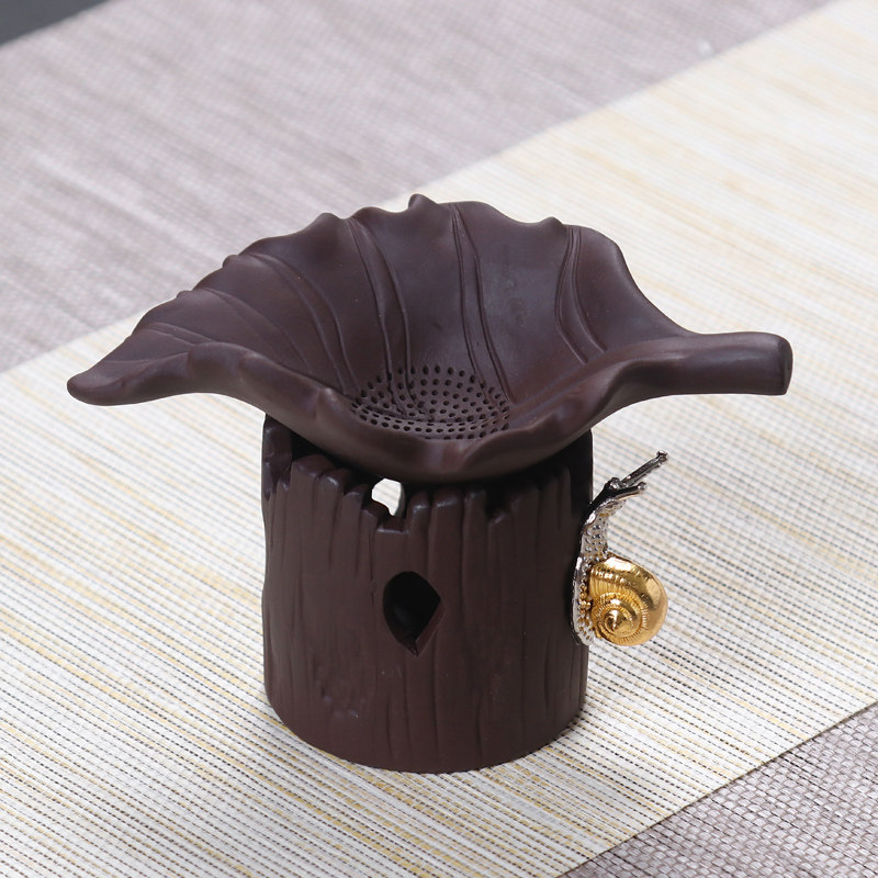 Bodhi leaf tea filter Creative purple sand leaf filter Tea Leak Accessories Tea Leakage Retro