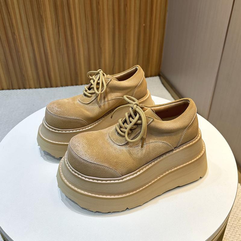 Lizhuang Platform Thick-Soled Leather Shoes for Women 2026 Autumn New Style Women's Shoes Ultra-High Heels Lace-Up Comfortable Genuine Leather Single Shoes Lizhuang Platform Thick-Soled Leather Shoes for Women 2026 Autumn New Style Women's Shoes Ultra-High Heels Lace-Up Comfortable Genuine Leather Single Shoes