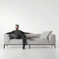 Italian minimalist down fabric sofa living room combination Nordic light luxury modern simple three-person small apartment
