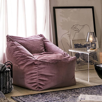 Lazy sofa small apartment bedroom simple bedroom creative living room balcony leisure Nordic fabric sofa Net Red