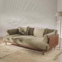 Italian minimalist down fabric sofa living room combination Nordic light luxury modern simple fabric small apartment Net Red