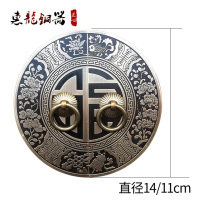 Ming and Qing imitation ancient pure copper engraving flower round plate face leaf handle cabinet wardrobe cabinet door round handle Chinese style decoration copper