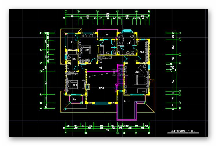 Z003四套西班牙欧式别墅平立面cad+精细su+max+总平面-16