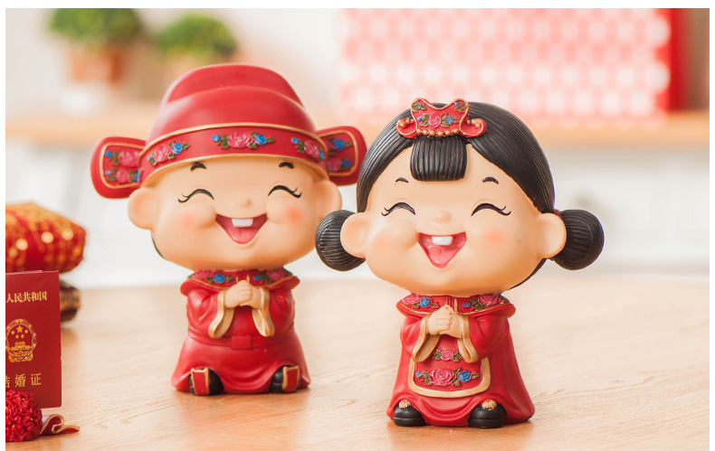 Quà tặng đám cưới sáng tạo thiết thực để gửi cho bạn gái đồ trang trí Trung Quốc mới phòng khách TV tủ trang trí nhà mới sản phẩm cưới phụ kiện trang trí nhà đẹp