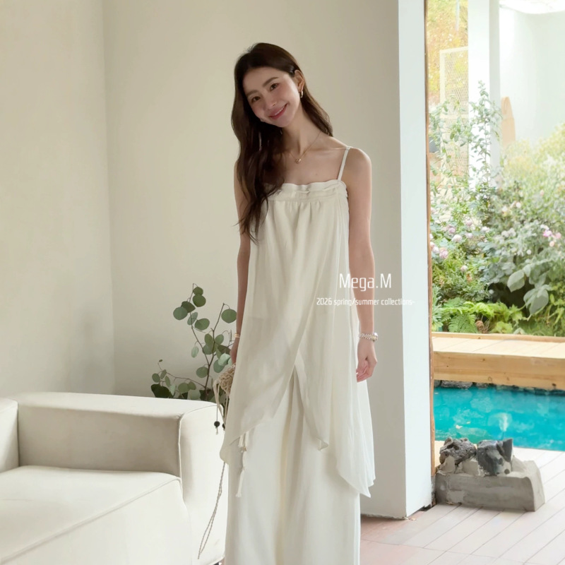 Margaret Dream Long Strapless Top 2026 Summer New Style with Split Hem Design Sleeveless Vest for Women
