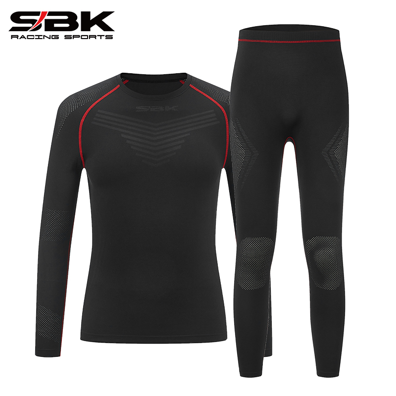 Sbk Motorcycle Riding Quick-Drying Clothing Base Layer Underwear Bodysuit Sweat Suit Set for Men, Sweat-Absorbent for Autumn and Winter