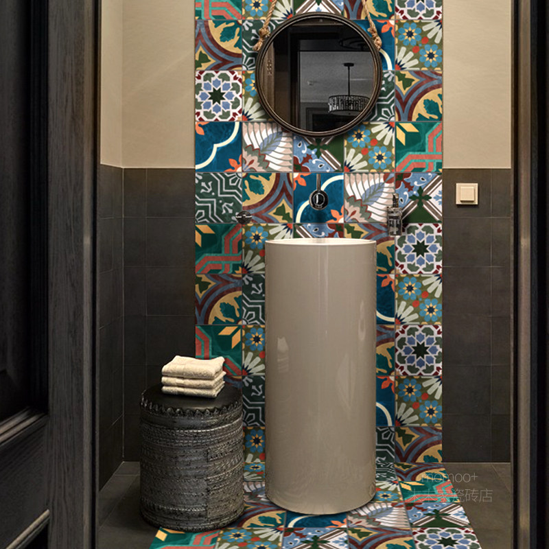 Retro little tile art Bar tile kitchen floor tile bathroom wall tile balcony small porcelain pieces mosaic 200