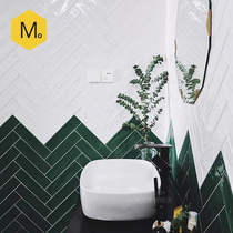 Late Green Bathroom Kitchen Glazed Brick Wall Tile Brick Net Red Metro Brick Nordic Small White Brick