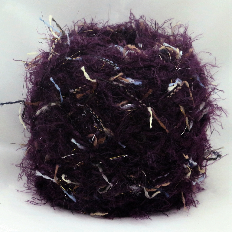 Colorful Wool Yarn, Long-Haired Looped Wool Dance Yarn, Colorful Purple, Thick, Skin-Friendly, Hat, Scarf, Coat, Vest