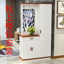 Entry door porch cabinet partition cabinet Hall Cabinet modern simple wine cabinet double-sided shoe cabinet screen hollow decorative cabinet