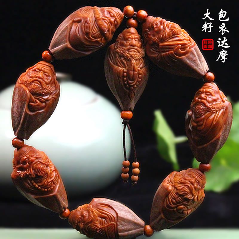 Soulful olives nuclear carvings pure handmade engraving large seed coated Dharma Eight ancestral olives huven by hand and hand-in-hand