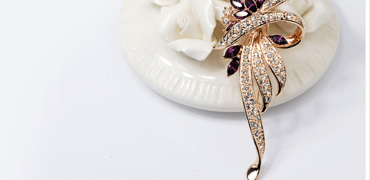 Broche femme en cristal autrichien - Ref 1178504 Image 9