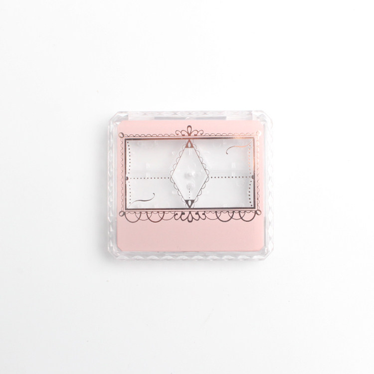Transparent Patterned Eye Shadow Box Empty Box Color Makeup Press Disc Replacement Empty Box Can Put Five Color Inner Core