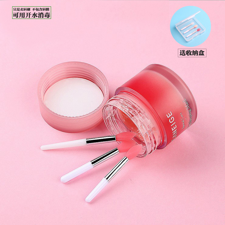 Silicone lip brushed lipstick lipstick with red eye shadow brush Cibio 2 lip film brushed Ranchi portable lip film brushed with containing box