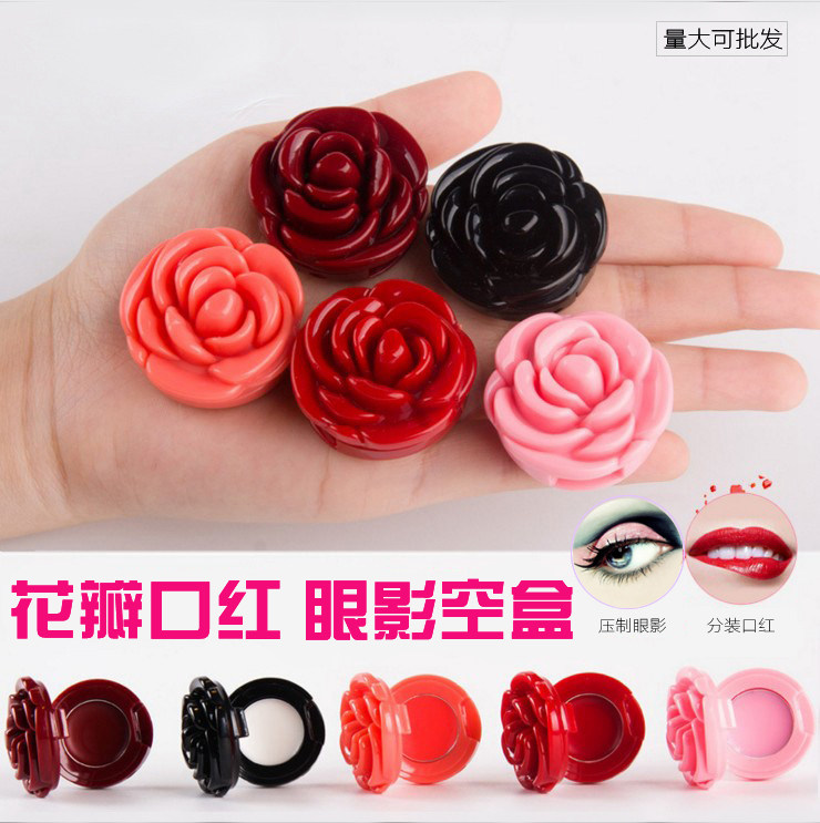 Rose Blossom Lipstick Red Split Box Diy Mouth Red Disc Empty Disc Eye Shadow Box Empty Box Trial Bag Lip Balm Trial Bag Press Disc