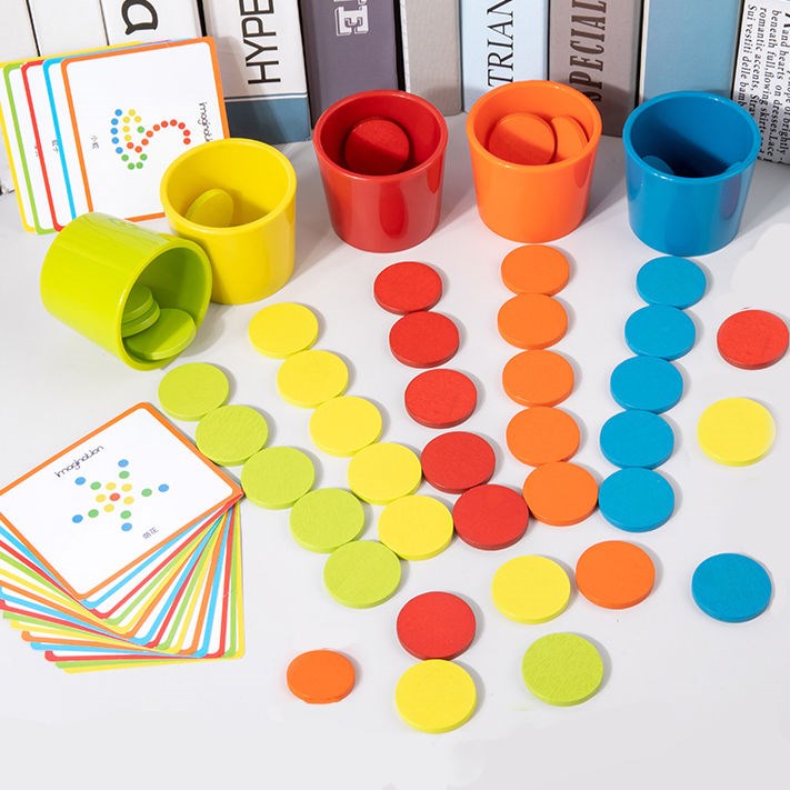 Baby Color Recognition Classification Cups Children Paired Cognitive Training Aids Hooded Early Education Puzzle Toys 1 1-2 years old