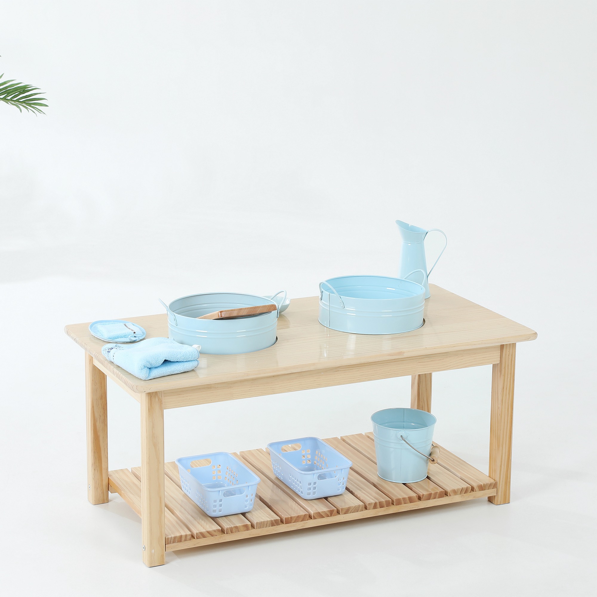 Montessori washing table daily life workbench solid wood Montessori CASA children's furniture IC environment