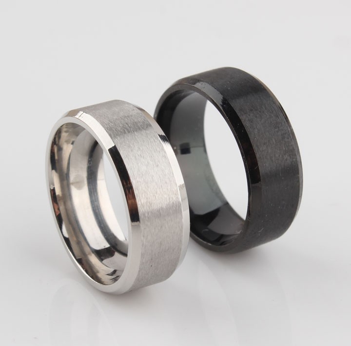 Vòng bạc 8 mm bằng bạc đen - Nhẫn nhẫn nữ đẹp