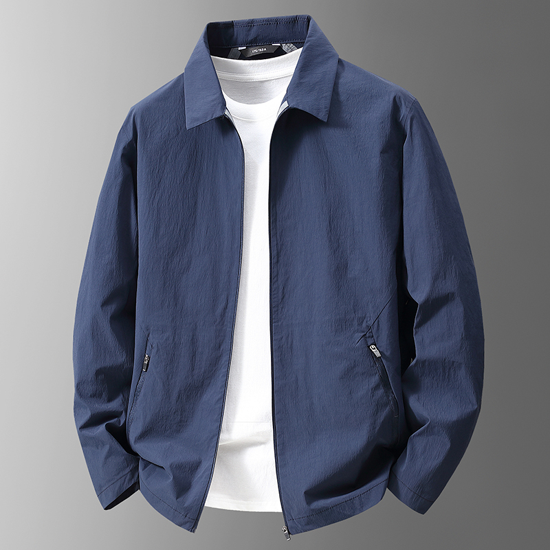 Spring and Autumn Sun Protection Clothing, Lightweight Suit Jacket for Men, 2025 New Casual Quick-Drying Lapel Single-Layer Men's Jacket