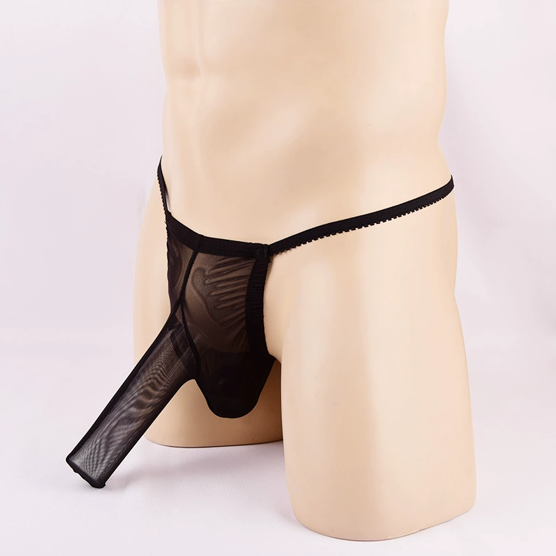 Quần lót nam siêu mỏng trong suốt lưới mềm thong lưng nam sexy thắt lưng JJ suit T quần 4158 - G-string