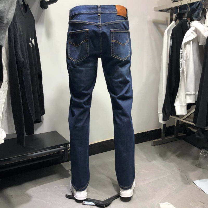 Modillo nam thương hiệu mùa xuân và mùa hè mẫu quần nhỏ ống hơi mỏng cotton nhỏ chân thẳng quần dài quần jeans - Quần jean