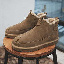 Snowy Boots Man 2024 Winter New Warm Plus Suede Thickening High Bunch Bread Shoes Big Cotton Shoes Trend A foot pedal