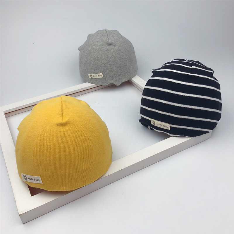 Baby hats spring and autumn boys thin children's hat cotton knitted children's tide Korean infant summer