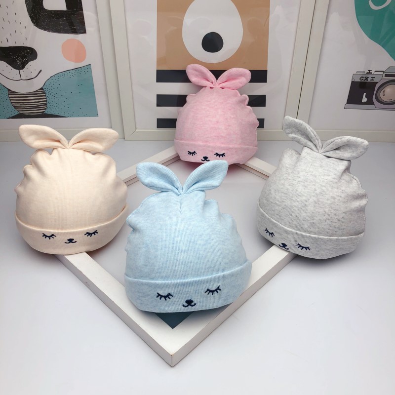Baby hat newborn baby cap 0-3-6-12 months newborn cotton pullover hat halogen door hat autumn and winter tide