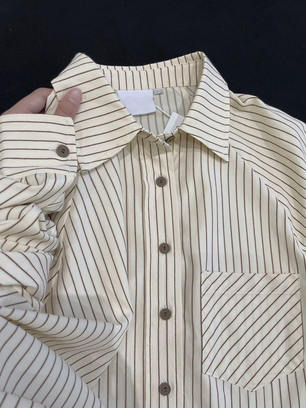 Big Brand Export Surplus Clearance~ Spring and Autumn Oversized Vertical Striped Loose Long-Sleeve Shirt for Men and Women Big Brand Export Surplus Clearance~ Spring and Autumn Oversized Vertical Striped Loose Long-Sleeve Shirt for Men and Women