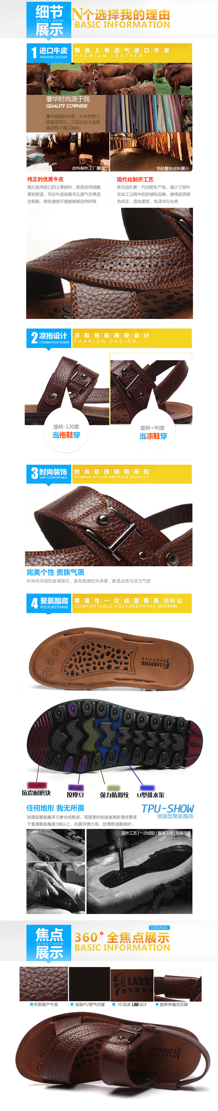 Dép nam mùa hè Giày da nam Giày đế xuồng Hàn Quốc shop giày nam