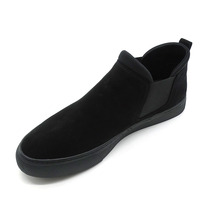  2021 autumn and winter new mens all-match solid color high-top shoes mens frosted cowhide tide shoes tube about fashion casual shoes