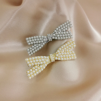 Zhao Li Ying Tongan Pearl Butterfly Knot Hairpin Hairpin Hairpin Korea Hair Accessories Liu Hai Clip Side Clip Duckbill Clip Temperament